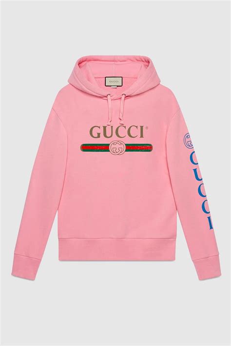 gucci pink sweatshirt fake|is gucci hoodie real.